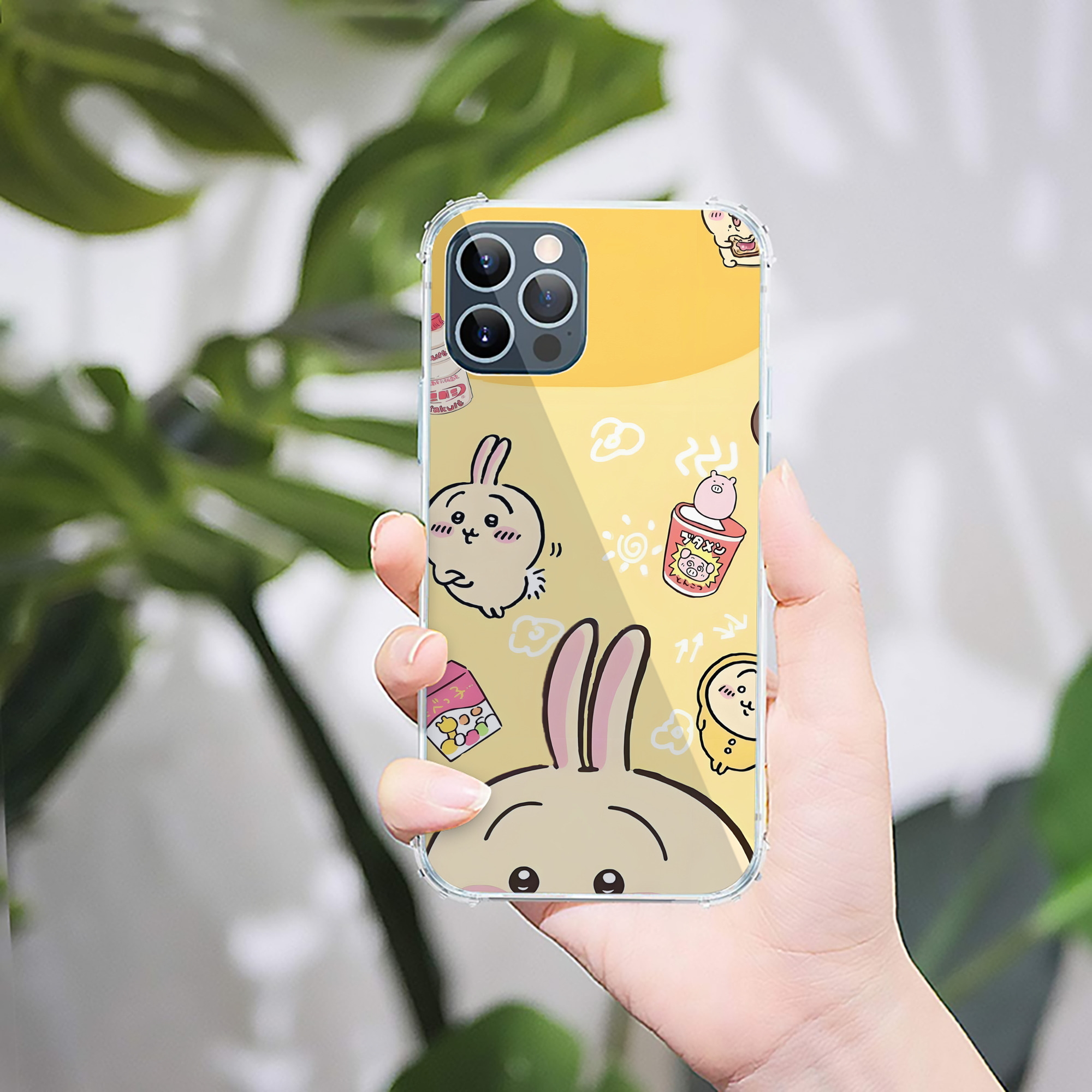 （画像用） ちいかわ Chii-kawa 【iPhone 12シリーズ対応】透明スマホケース（クリアソフトケース）